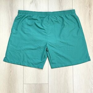 VTG‎ 90s Pacific Sunset Green Swim Trunks Men's XXL Mesh Lined Surf Shorts USA
